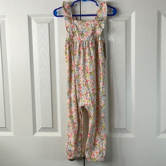 Carters Girls Floral Romper Overall Size 18M - Picture 2 of 9